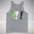 Distressed Aromantic Pride Exclamation Points Premium Tank Top - Grey Heather